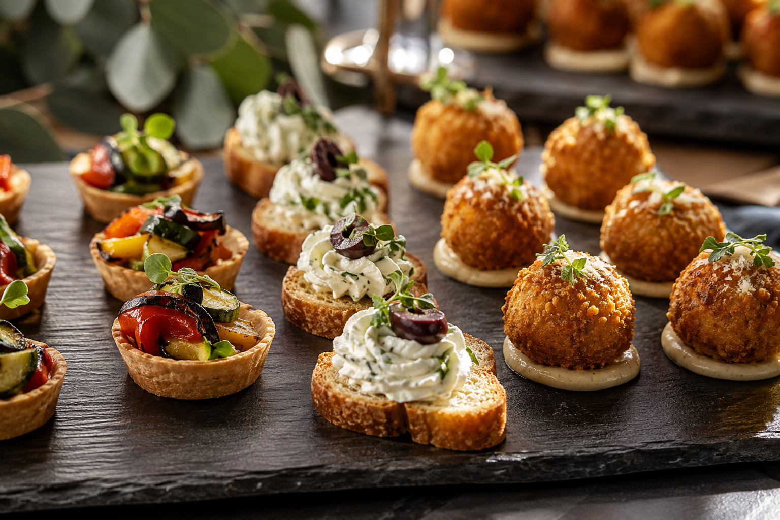 Mediterranean event canapés
